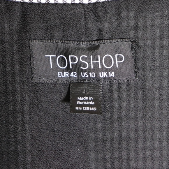 ❣️TOPSHOP Gingham Ruffle Blazer - Picture 7 of 8